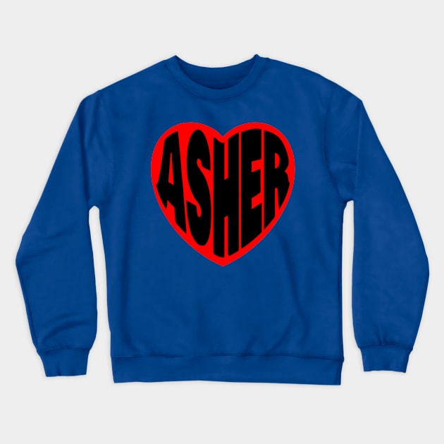 Asher in my Heart Crewneck Sweatshirt by Kuni Art